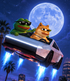 Night ride under a full moon